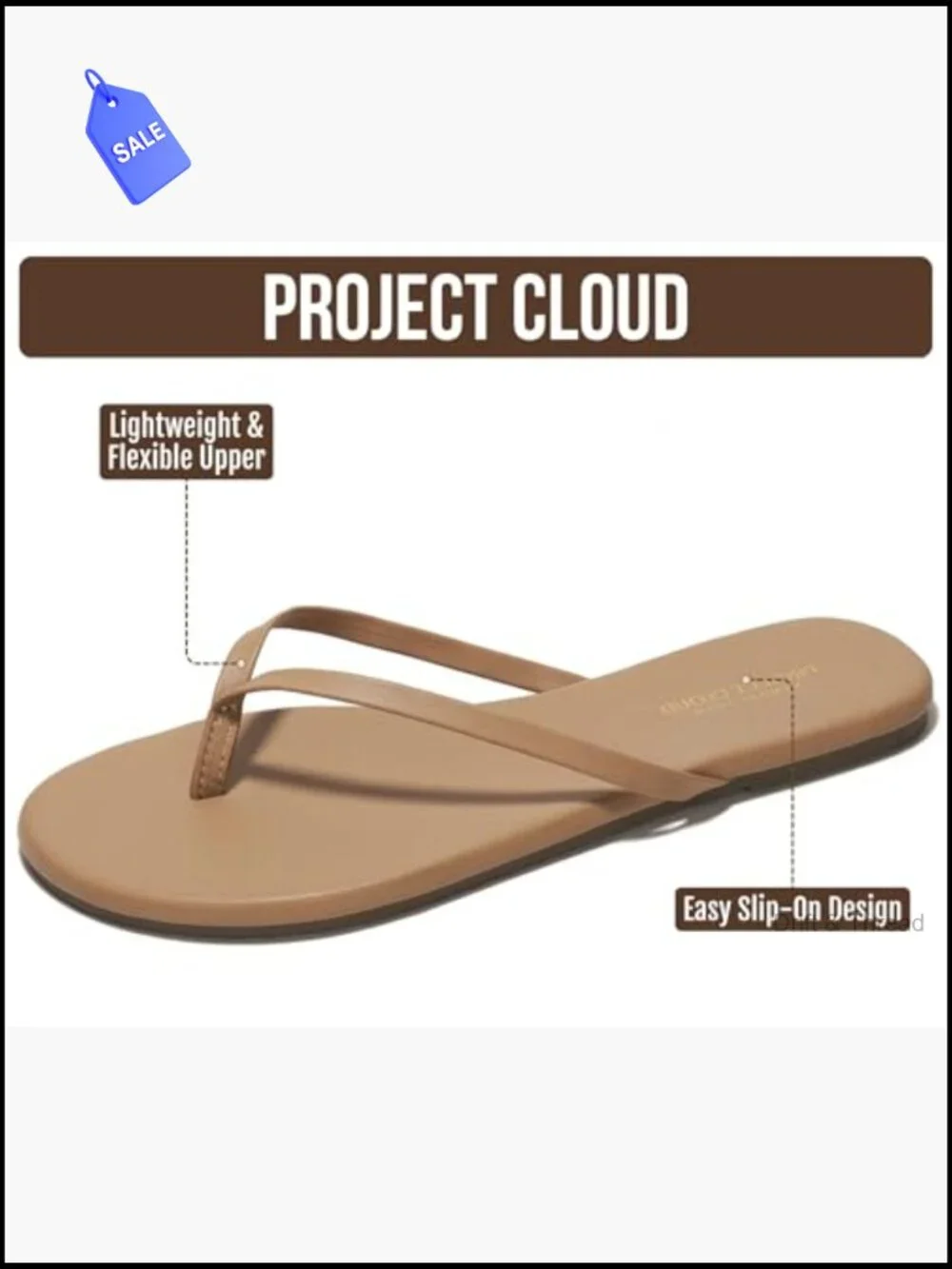 Lightweight Memory Foam Flip Flops Sandals Non-Slip Beach Essentials Flats